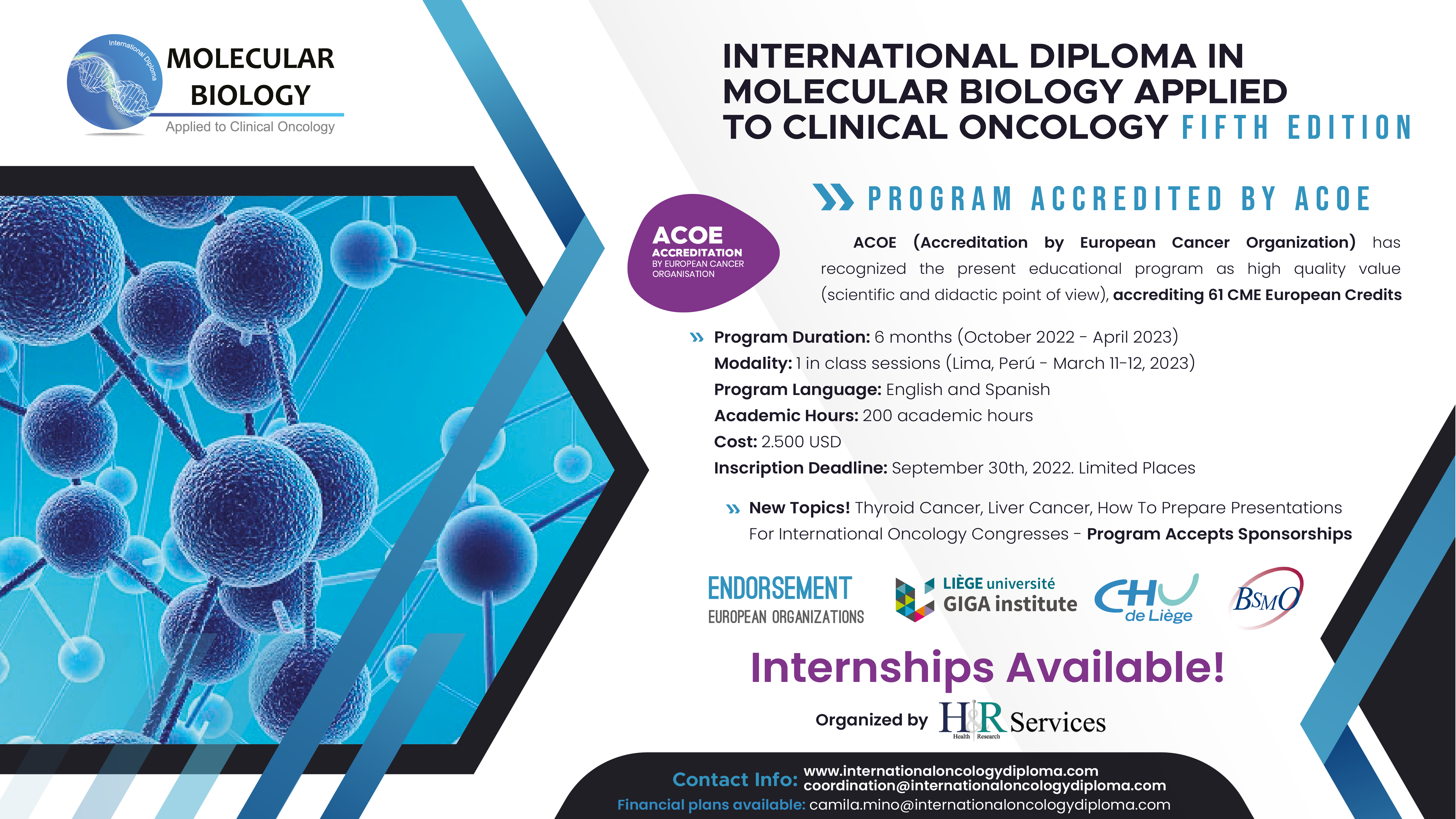 International Diploma in Molecular Biology Applied to Clinical